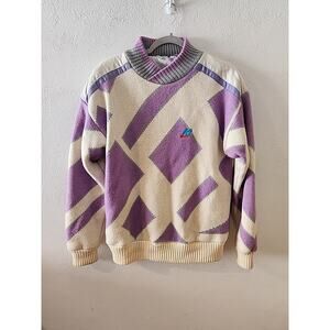 Vintage K2 Wool Sweater Pullover Zip 80s Ski USA Size M medium